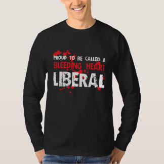 Camiseta Liberal orgulhoso do coração de sangramento