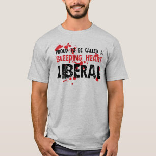 Camiseta Liberal orgulhoso do coração de sangramento