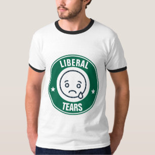 Camiseta LIBERAL TEARS T-Shirts de CAFÉ Engraçado