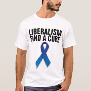 CAMISETA LIBERALISMO ENCONTRA UMA CURA DE T-SHIRTS