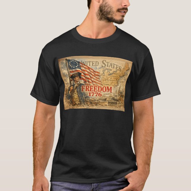 Camiseta liberdade 1776 (Frente)