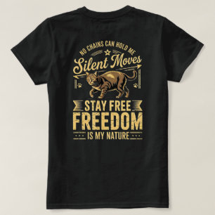 Camiseta Liberdade Amante de Gatos – Ousada e Dive