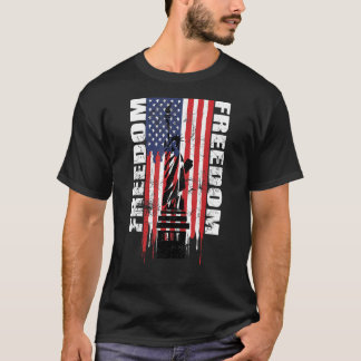 Camiseta Liberdade Americana Bandeira 4 De Julho Independên