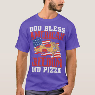 Camiseta Liberdade Americana deus abençoe E Pizza 4 De Julh