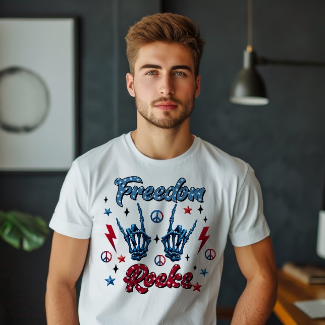 Camiseta Liberdade Balança o Dia da Independência 4 de Julh (Criador carregado)