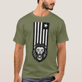 CAMISETA LIBERDADE BRANCA E NEGRA, PATRIOT LION