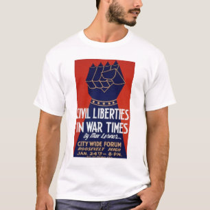 Camiseta Liberdade civil WWII WPA 1940