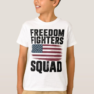 Camiseta Liberdade Combatendo Esquadrão 1776 Bandeira Indep