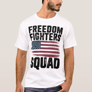 Camiseta Liberdade Combatendo Esquadrão 1776 Sinalizador-EU