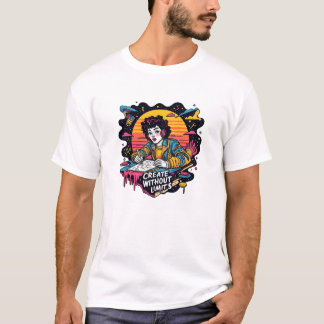 Camiseta Liberdade criativa, limites de branco de creat