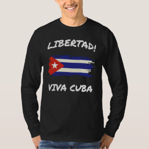 Camiseta Liberdade Cuba Viva SOS Pátria Cubana Orgulho País