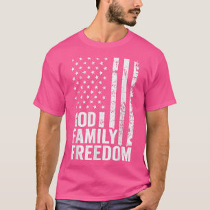 Camiseta Liberdade da Família DeusFé Cristã Patriótica dos 