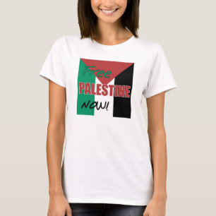 Camiseta Liberdade da Palestina Agora Bandeira Palestina