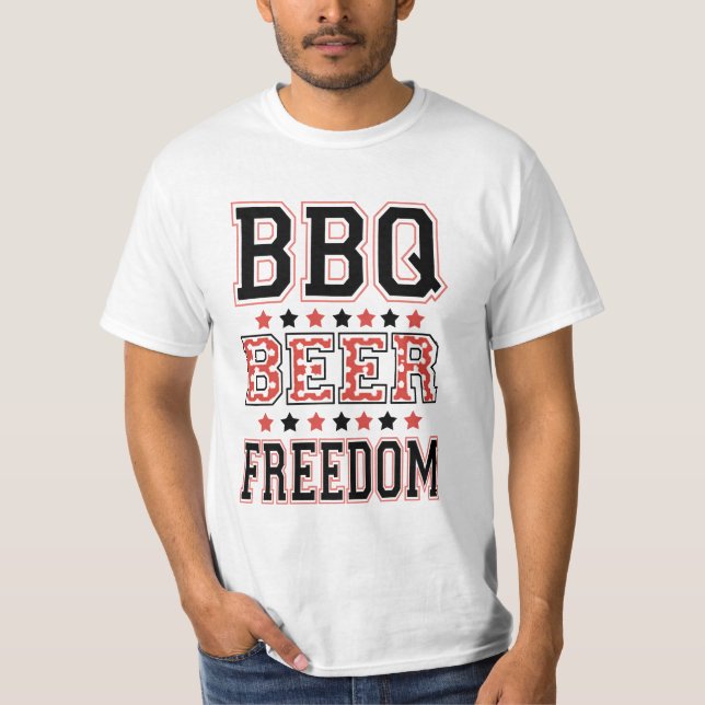 Camiseta LIBERDADE DE CERVEJA DE churrasco (Frente)