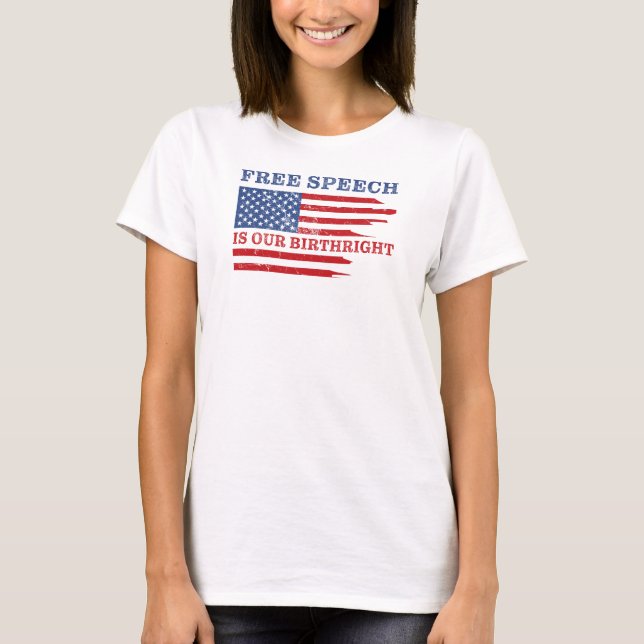 Camiseta Liberdade de Expressão é o nosso Birthright - Cons (Frente)