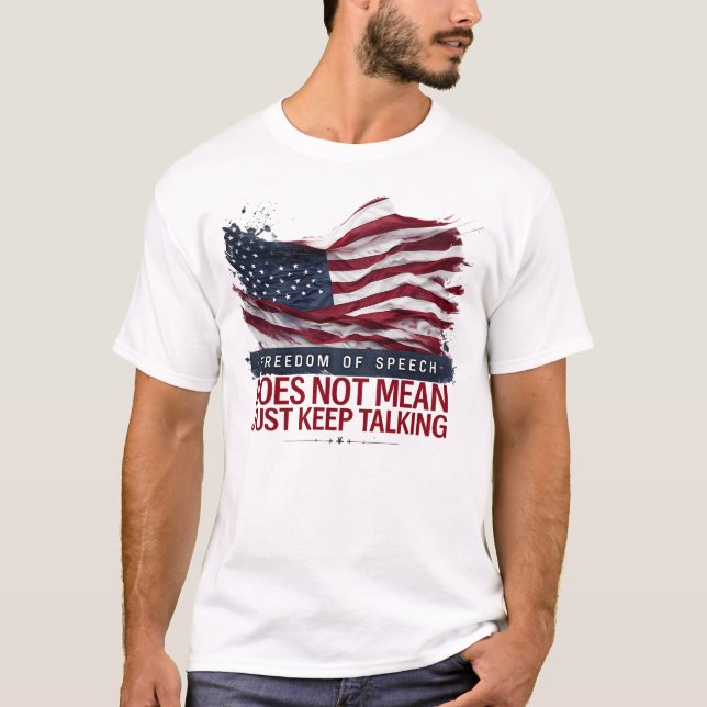 Camiseta Liberdade de expressão não significa apenas contin (Frente)