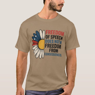 Camiseta Liberdade de expressão não significa liberdade de