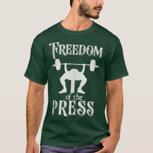 Camiseta Liberdade De Imprensa Homens De Giro Levantam Benc