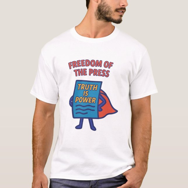 Camiseta Liberdade de imprensa: Verdade é Poder (Frente)