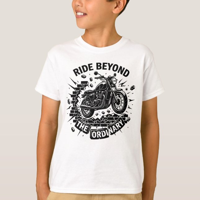 Camiseta Liberdade de Motociclista Rompe Limites (Frente)