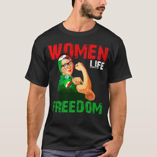 Camiseta Liberdade de vida das mulheres (Frente)