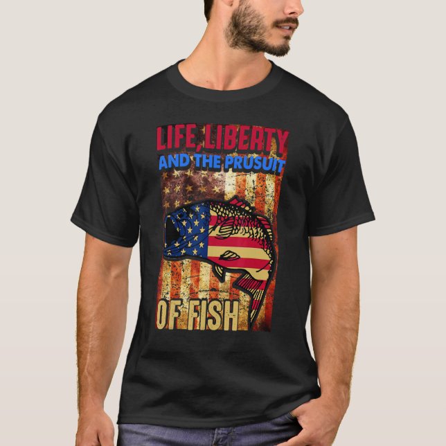Camiseta Liberdade De Vida e Roupa De Peixe De Brincadeira  (Frente)