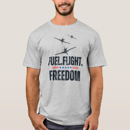 Camiseta LIBERDADE DE VOO DE COMBUSTÍVEL,Minimalista,Divert