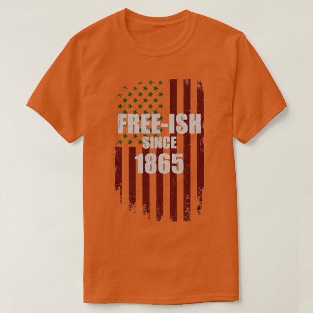 Camiseta Liberdade desde 1865 bandeira africana para Junet (Frente do Design)