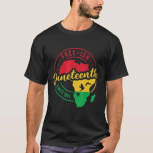 Camiseta Liberdade desde 1865 Liberdade Negra Afro-American
