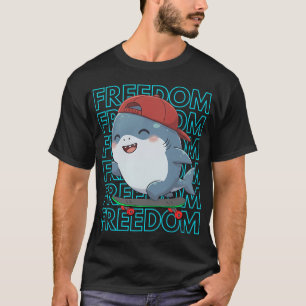 Camiseta Liberdade do Skater Tubarão