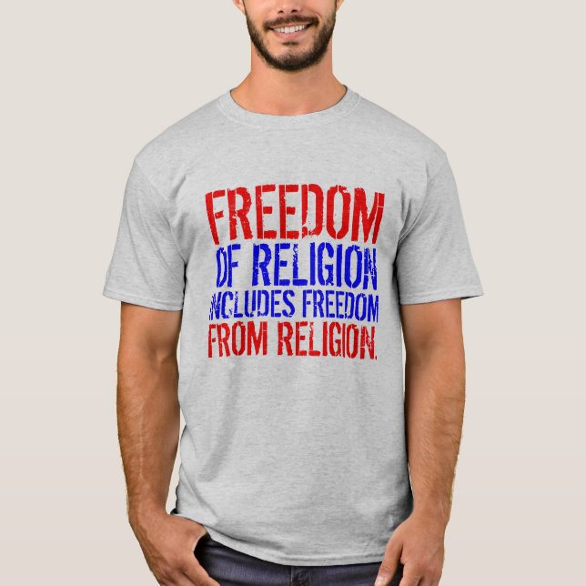CAMISETA LIBERDADE DO T-SHIRT DA RELIGIÃO (Frente)