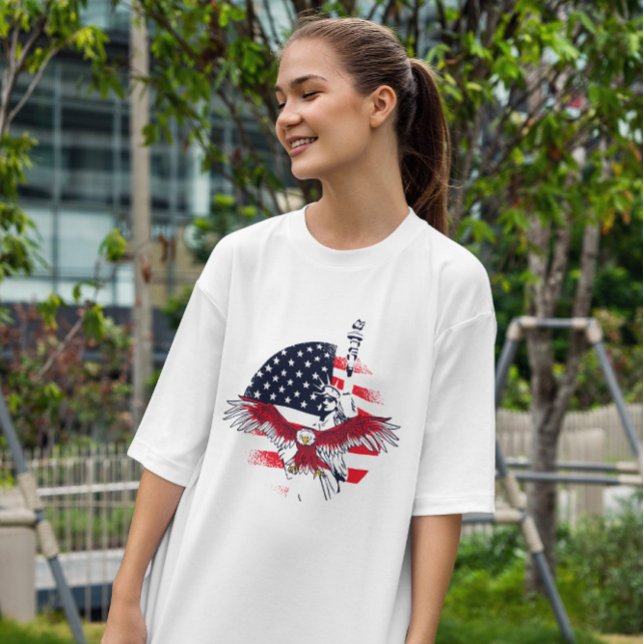 Camiseta Liberdade dos Estados Unidos (Criador carregado)