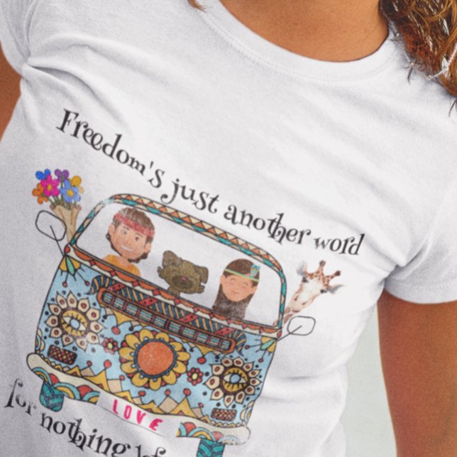 Camiseta Liberdade é apenas mais uma palavra. Unissex (Criador carregado)