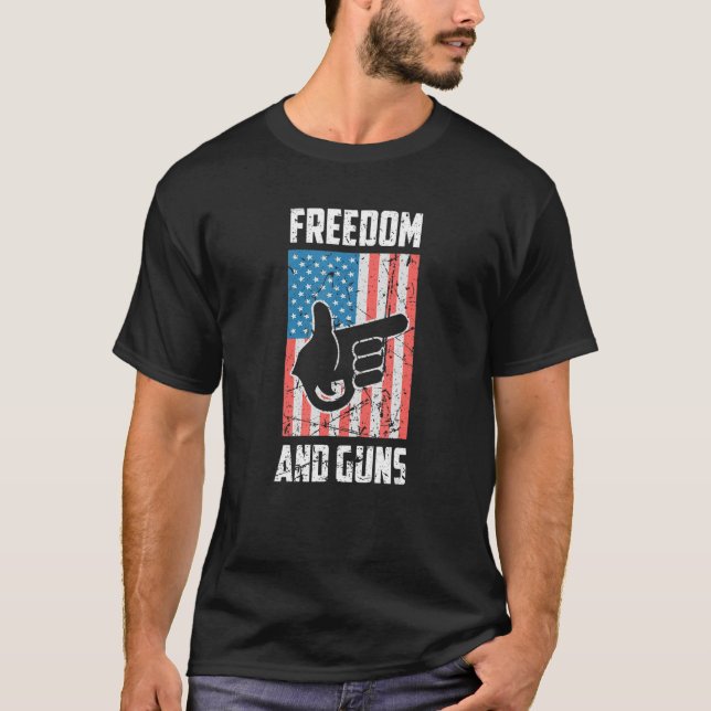 Camiseta Liberdade E Armas Pro America Pro Armas Pro Liberd (Frente)