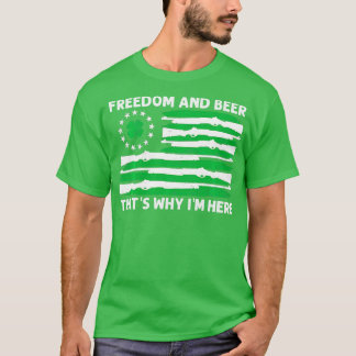 Camiseta Liberdade E Cerveja Odeia Por Que Estou Aqui, Rua