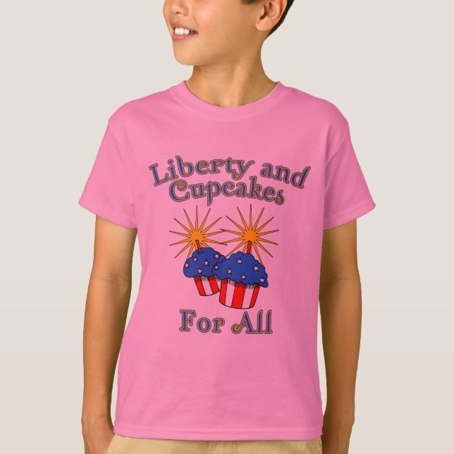 Camiseta Liberdade e cupcakes para todos os produtos (Frente)