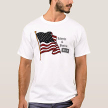Liberdade e justiça do t-shirt da bandeira