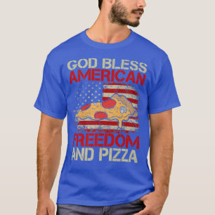 Camiseta Liberdade E Pizza Da América deus abençoe - 4 De J