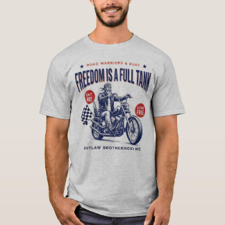 Camiseta Liberdade é um Tanque Cheio – Vintage de Motocicle
