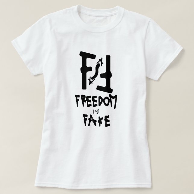 Camiseta Liberdade é uma Farsa (Frente do Design)