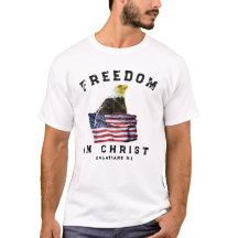 Liberdade em Cristo Águia e Bandeira Americana Pat