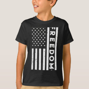 Camiseta Liberdade EUA Bandeira Para Mulheres E Ho