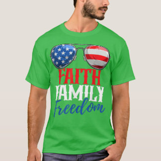 Camiseta Liberdade Familiar Faith Bonito 4 De Julho Fla Ame