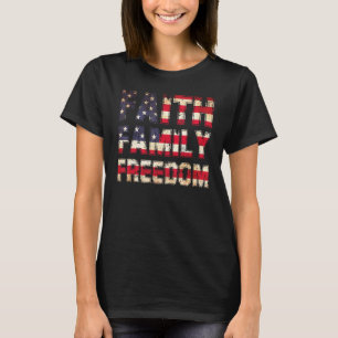 Camiseta Liberdade Familiar Fé 4 de julho América Patriótic