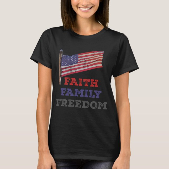 Camiseta Liberdade familiar justa (Frente)