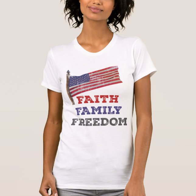 Camiseta Liberdade familiar justa (Frente)