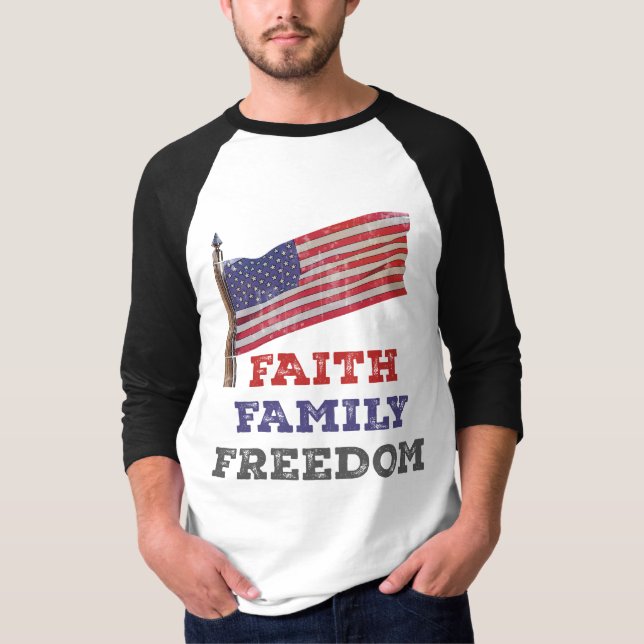 Camiseta Liberdade familiar justa (Frente)