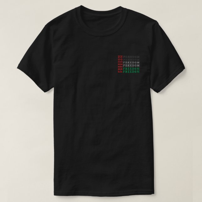 Camiseta Liberdade Gaza Liberdade Palestina T-Shirt (Frente do Design)