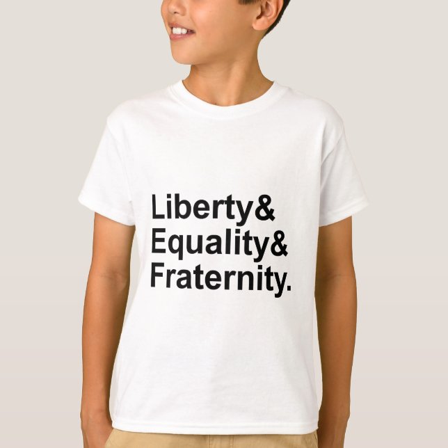 Camiseta Liberdade Igualdade Fraternidade Lema da República (Frente)