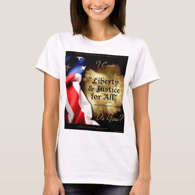 Camiseta Liberdade & justiça para todas as democrata | (Frente)
